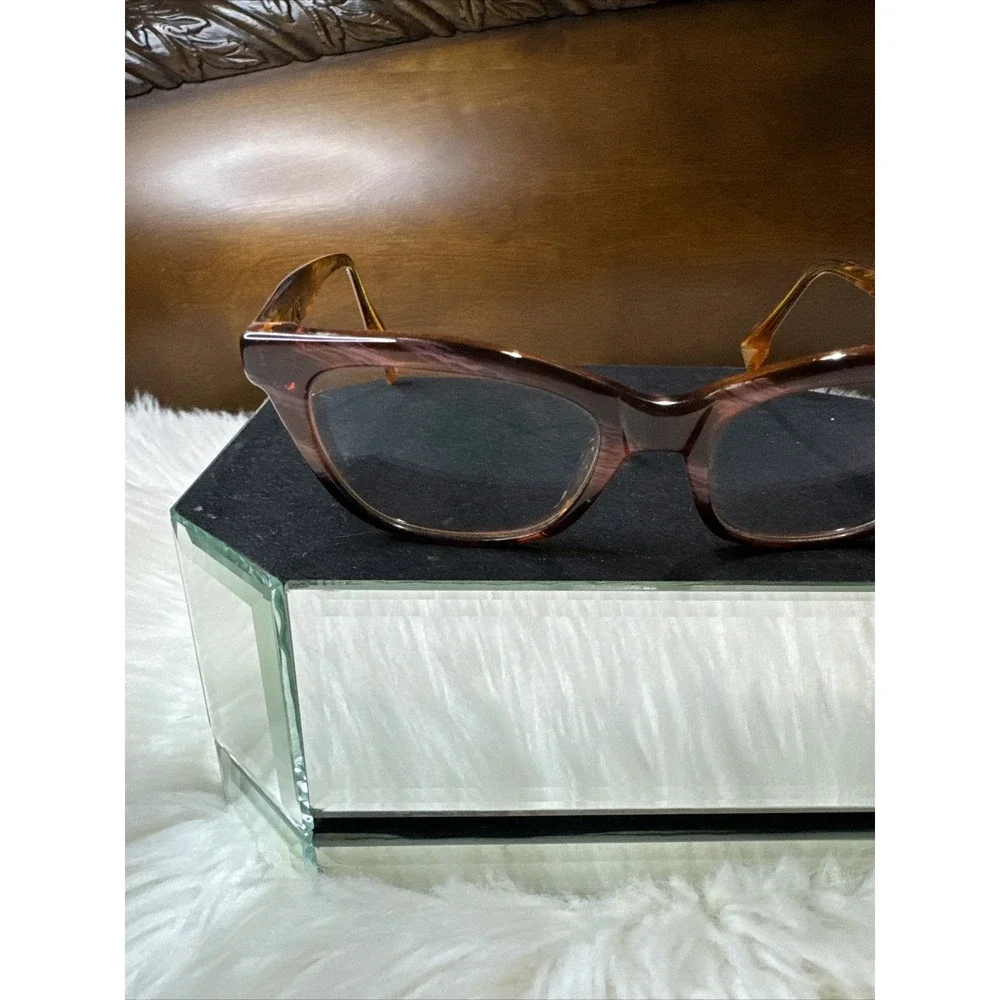 state optical Holster Saffron Brown Eyeglasses Frames Woman's NWOT US Made